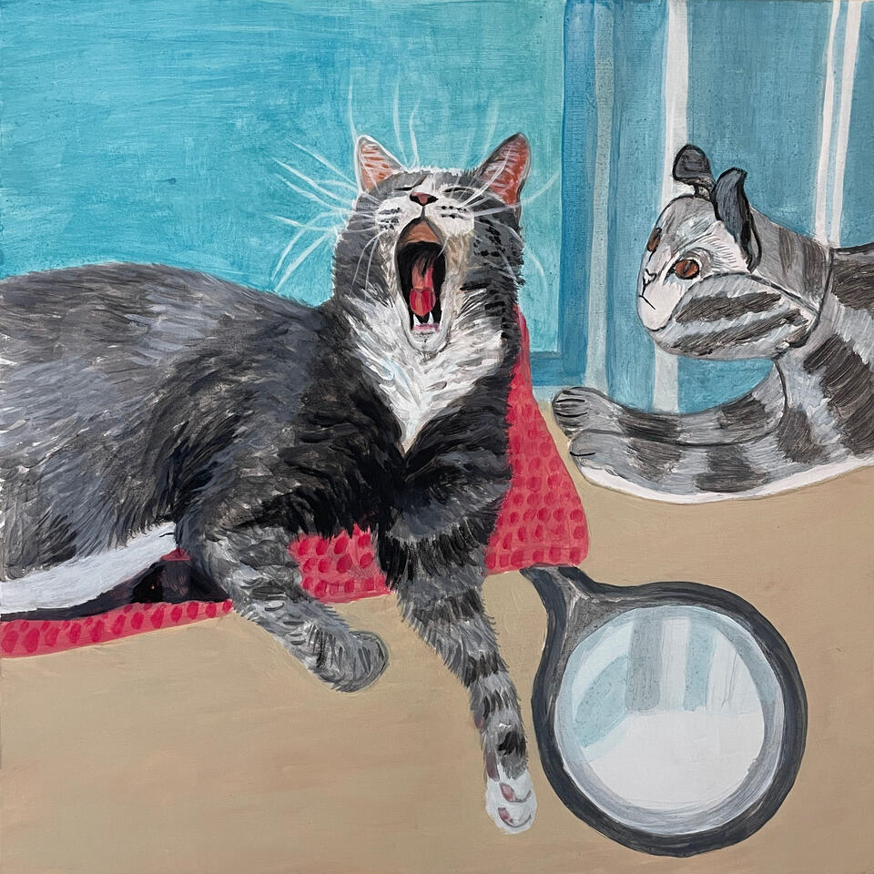 acrylic on board, 2025