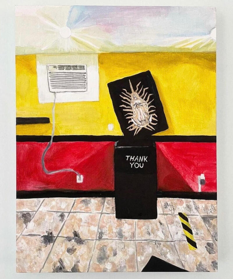 Trash Mary, oil on board, 9X12, 2020