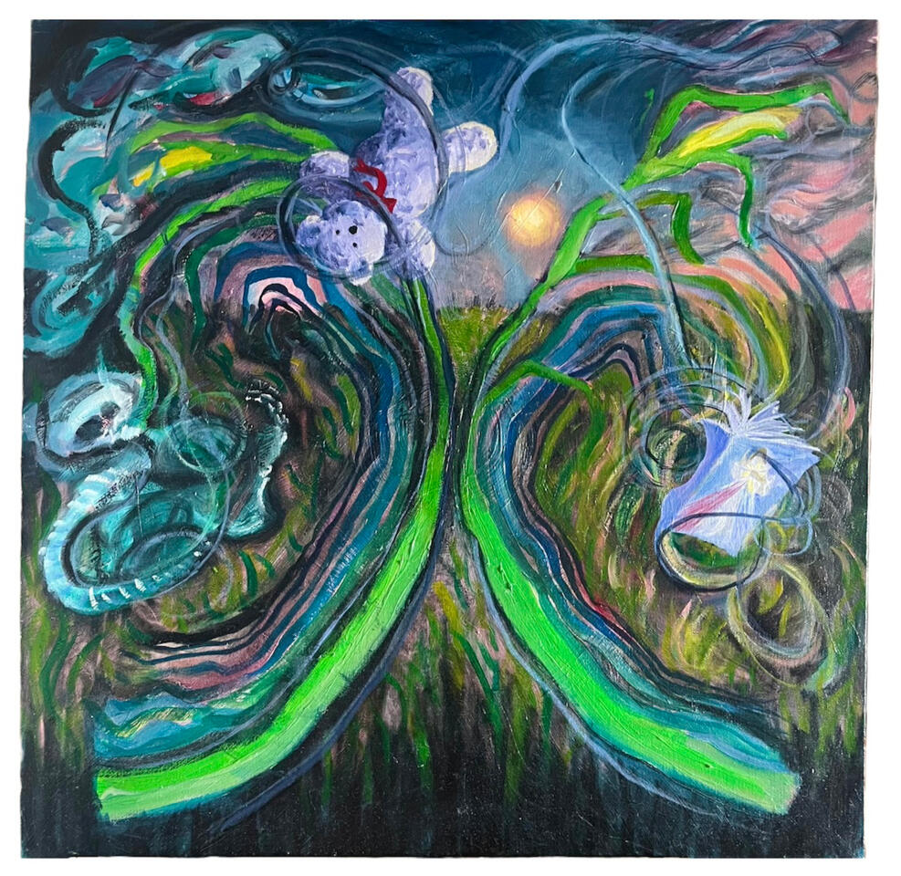 oil on canvas, 2024, 16X16