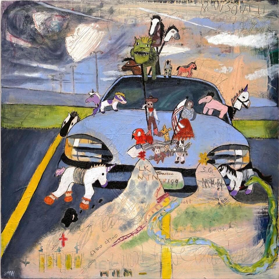 oil on board, 2023, 16X16