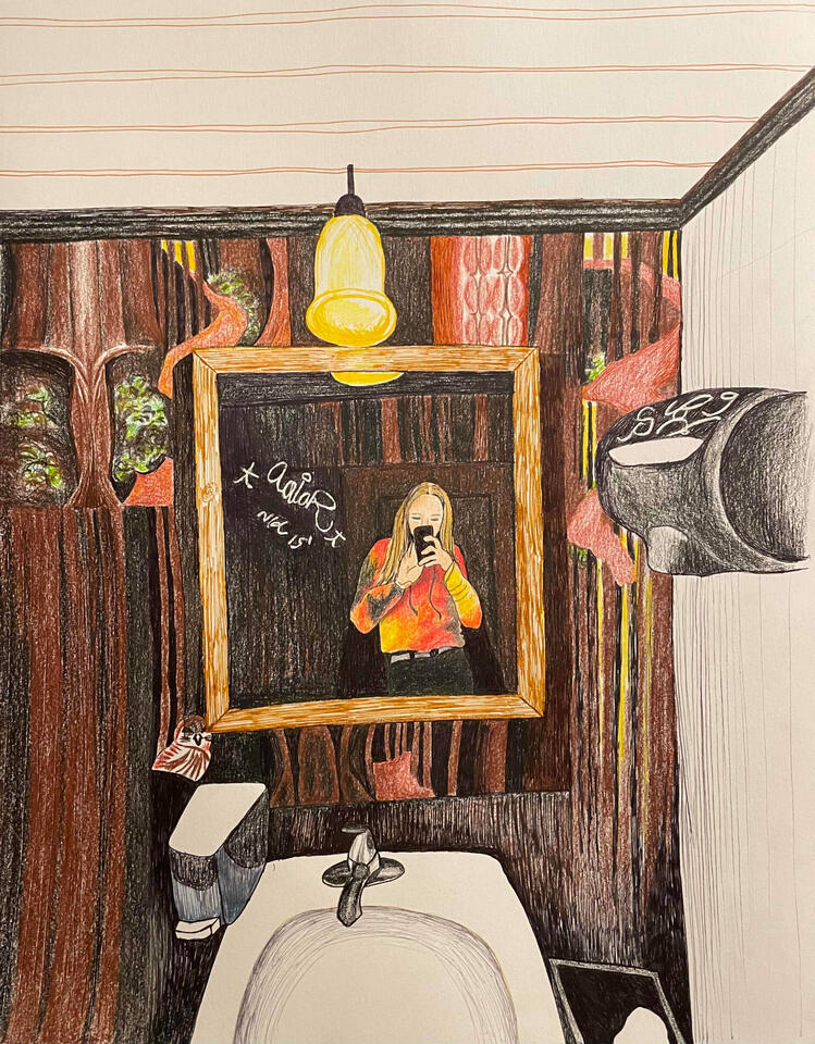 colored pencil on paper, 2020